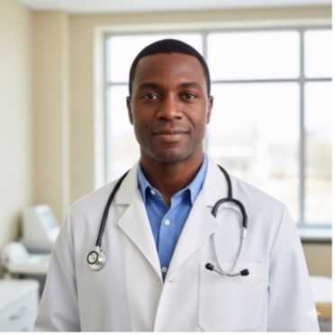 AI hypertension doctor portrait